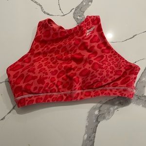 Flag Nor Fail Sports Bra - Cheetah Print (orange)